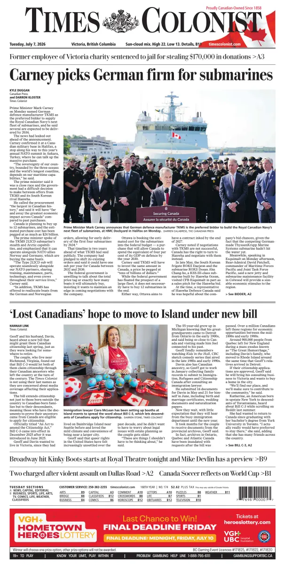 Cover of Times Colonist