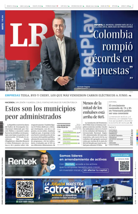 Cover of La Republica (Colombia)
