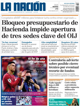 Cover of La Nacion (Costa Rica)