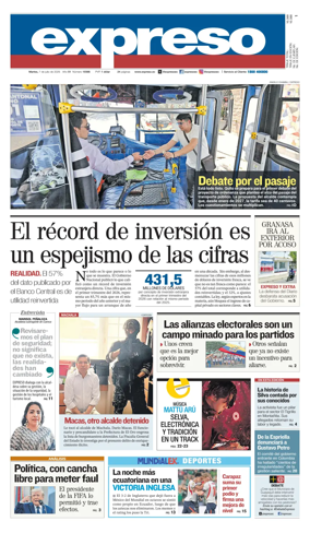 Cover of Diario Expreso