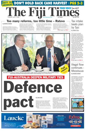 Cover of The Fiji Times