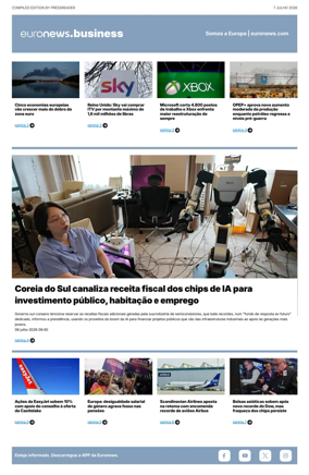 Cover of Euronews Business (Portuguese)
