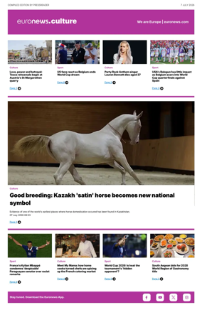 Cover of Euronews Culture and Sport Compiled Edition