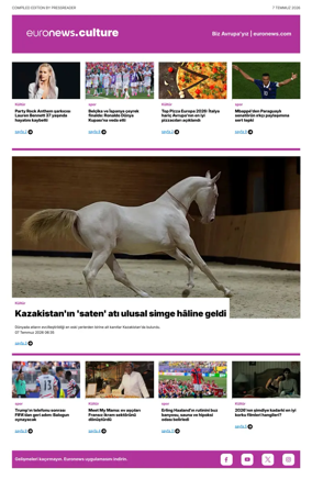 Cover of Euronews Culture and Sport (Turkish) Compiled Edition