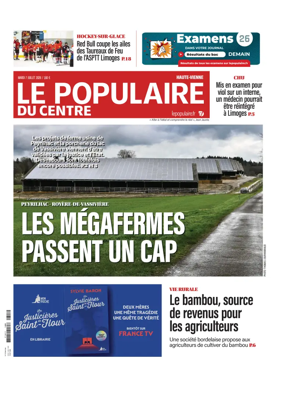 Cover of Le Populaire du Centre (Haute-Vienne)