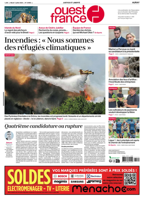 Cover of Ouest France (Auray)