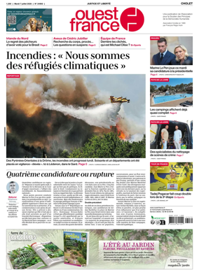 Cover of Ouest France (Cholet)