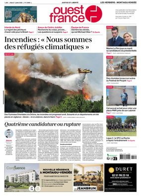 Cover of Ouest France (Les Herbiers / Montaigu)