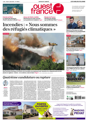 Cover of Ouest France (Les Sables-d'Olonne)