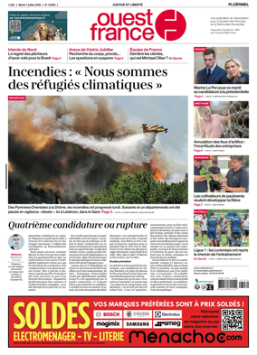 Cover of Ouest France (Ploermel)