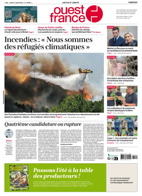 Cover of Ouest France (Pontivy)