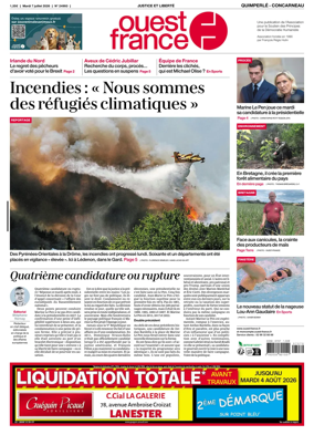Cover of Ouest-France (Quimperle Concarneau)