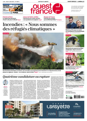 Cover of Ouest-France (Saint-Brieuc Lamballe)