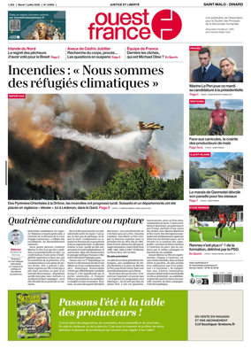Cover of Ouest France (Saint-Malo)