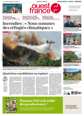 Cover of Ouest France (Saint-Nazaire La Baule Guerande)
