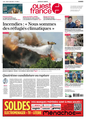 Cover of Ouest France (Vannes)