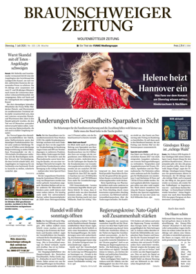 Cover of Braunschweiger Zeitung (Braunschweig)