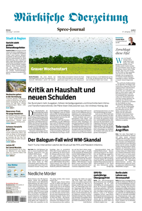 Cover of Markische Oderzeitung Erkner