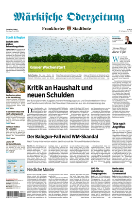 Cover of Markische Oderzeitung Frankfurt (Oder)