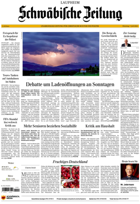 Cover of Schwabische Zeitung (Laupheim)