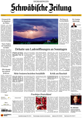 Cover of Schwabische Zeitung (Sigmaringen)