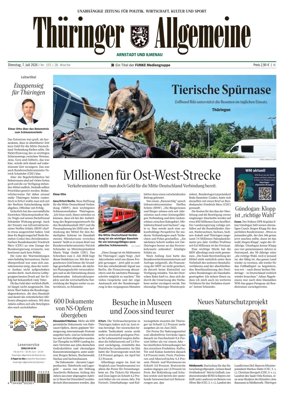Cover of Thuringer Allgemeine (Arnstadt und Ilmenauz)