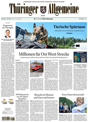 Cover of Thuringer Allgemeine (Gotha)