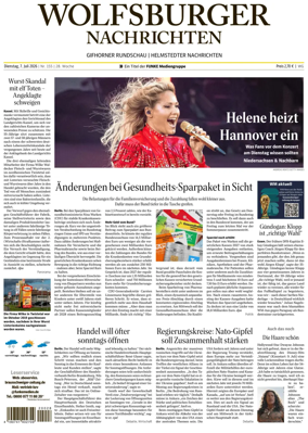 Cover of Wolfsburger Nachrichten (Wolfsburg-Gifhorn)