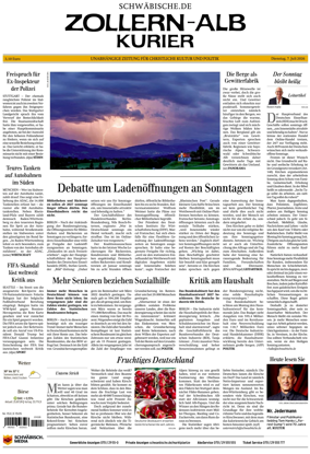 Cover of Zollern-Alb-Kurier (Balingen)
