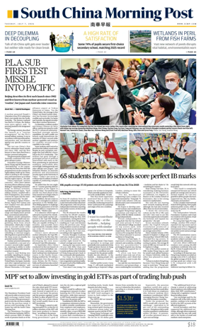 Cover of South China Morning Post