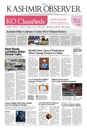 Cover of Kashmir Observer