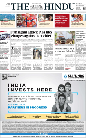 Cover of The Hindu (Delhi)