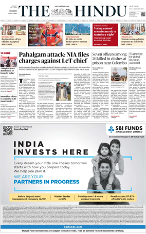 Cover of The Hindu (Hyderabad)