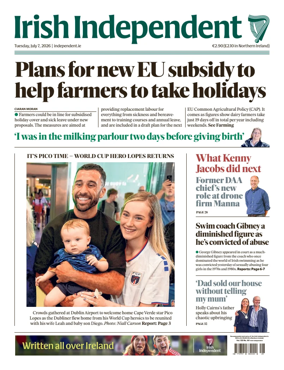 Cover of Irish Independent