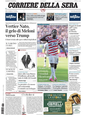 Cover of Corriere della Sera