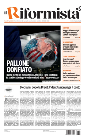 Cover of Il Riformista (Italy)