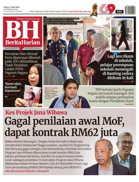 Cover of Berita Harian