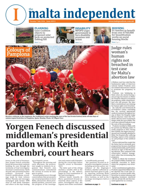 Cover of Malta Independent