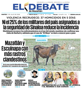 Cover of El Debate de Mazatlan