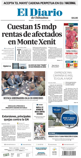 Cover of El Diario de Chihuahua