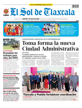 Cover of El Sol de Tlaxcala