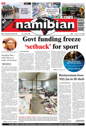 Cover of The Namibian