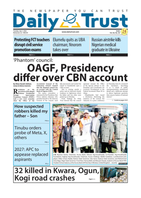 Cover of Daily Trust