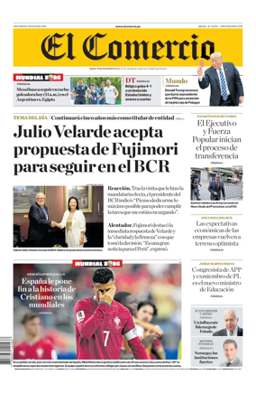 Cover of Diario El Comercio