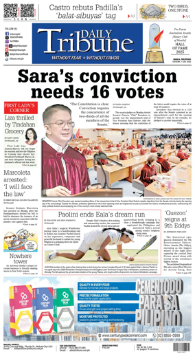 Cover of Daily Tribune (Philippines)