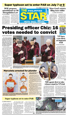Cover of The Philippine Star