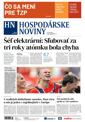 Cover of Hospodarske noviny