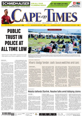 Cover of Cape Times