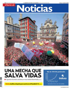 Cover of Diario de Noticias (Spain)