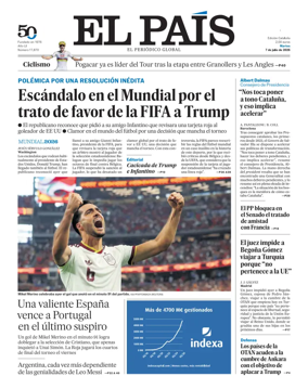 Cover of EL PAIS Catalunya
